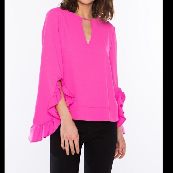 Crosby Mollie Burch Barbie Pink Ashlyn Top Small - Picture 1 of 14